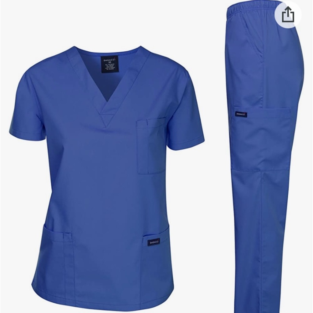 Dagacci Scrubs, Light Blue, Size M